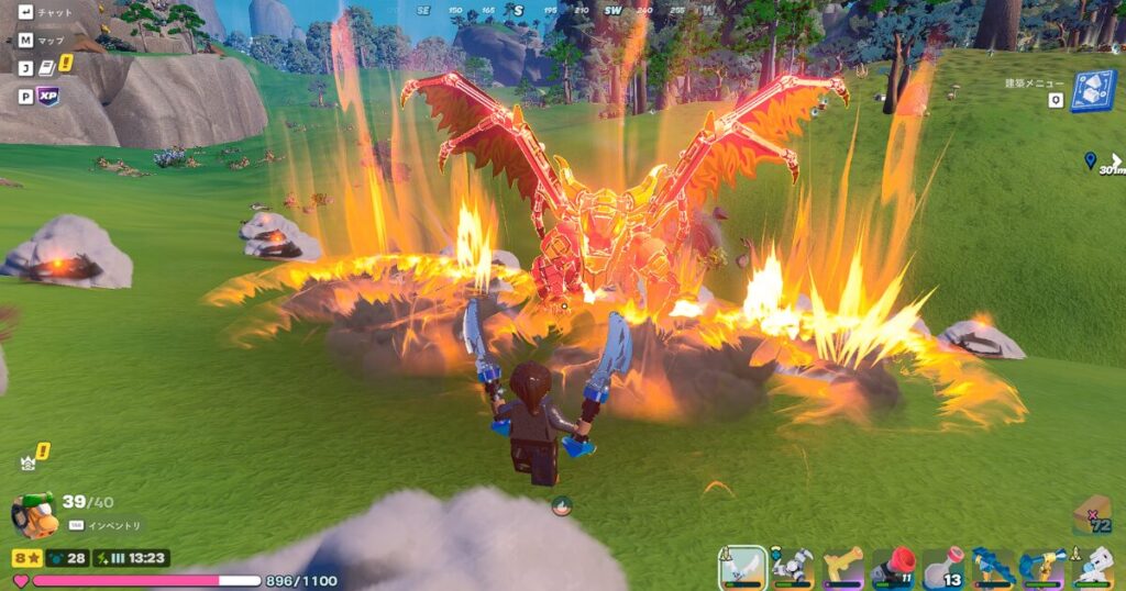 ファイヤードラゴンの地ならし